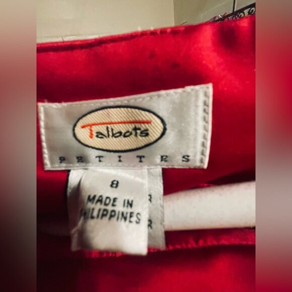 Talbots Red Maxi Dress - Burgundy Red - Size 8 Petites - Gown Dress - Long Skirt - Picture 3 of 4